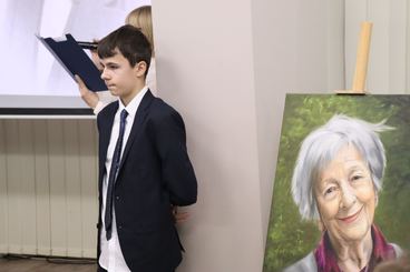 Inscenizacja z udziałem uczniów wieluńskich szkół w Bibliotece Miejskiej - dotyczyła Nagrody Nobla
